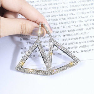 Silver Rhinestone Glitter Earrings